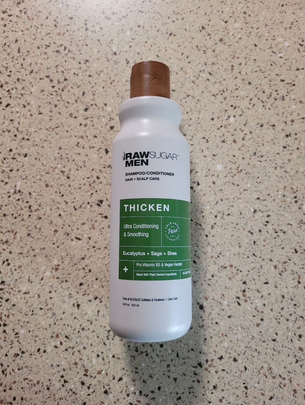 1 Raw Sugar Men Thicken Shampoo Conditioner Eucalyptus Sage Shea 18 Oz Discontin